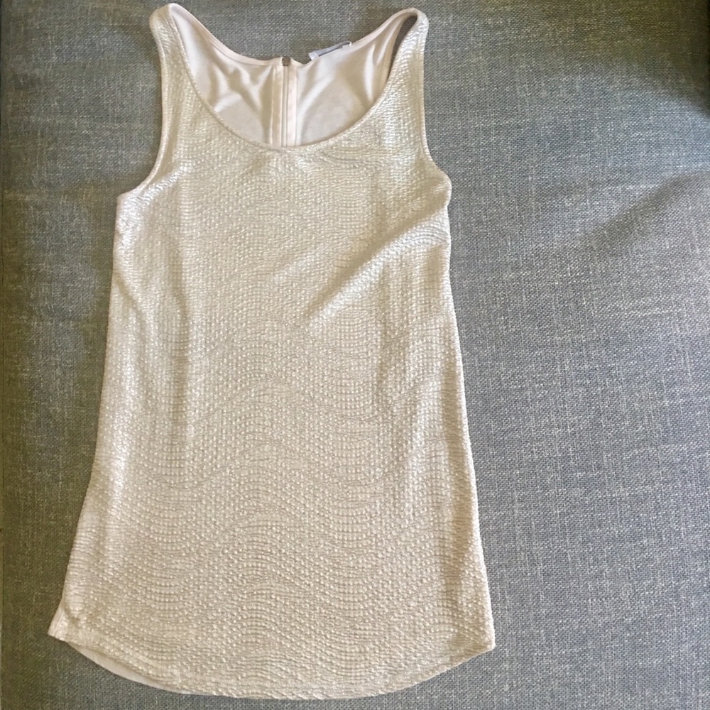 PROMOD 2-tone gold/creme tank with zipper in back